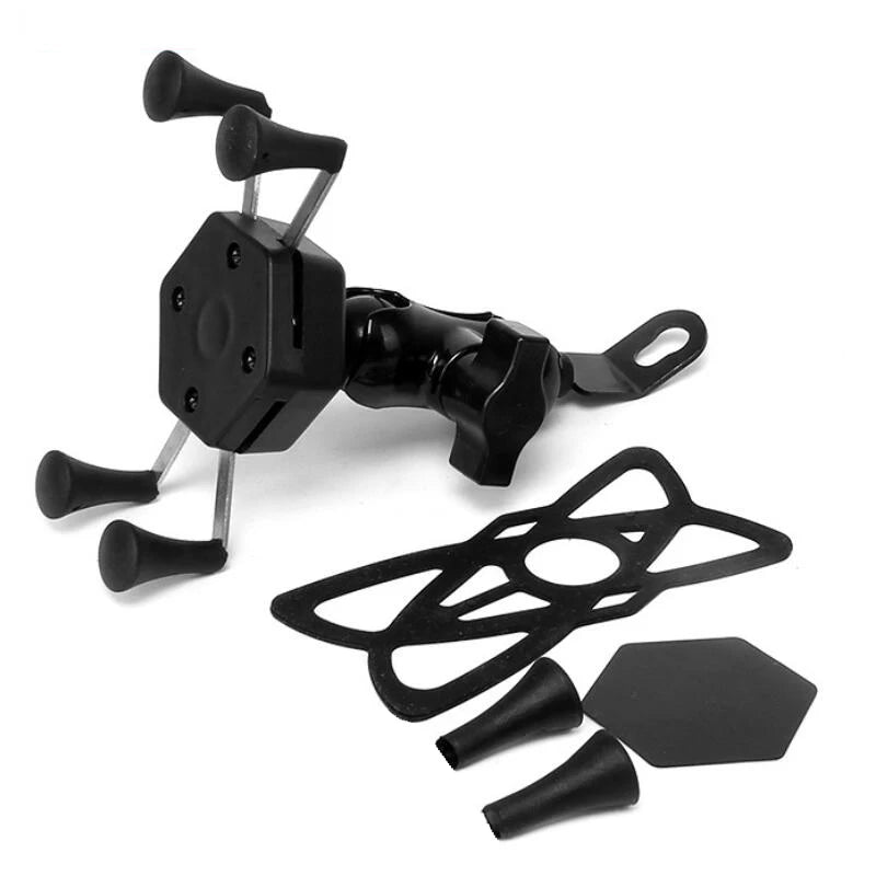 360° Motorcycle Phone Mount – Rearview Mirror Holder Motorcycle Phone Mount SPOT black