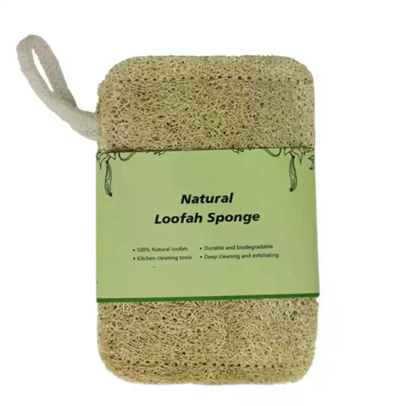 Natural Loofah Dish Scrubber Sponge – Grease-Removing Scouring Pad Kitchen Scrubber Sponge SPOT