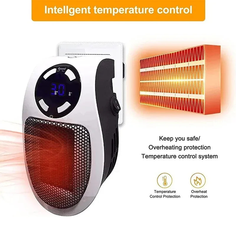 NOCCLILI Mini Plug-In Wall Heater with Remote Control Mini Wall Heater SPOT