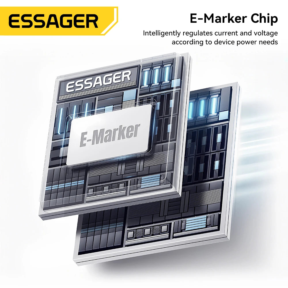 Essager 100W Retractable USB-C Cable – PD Fast Charging 6A USB-C Charging Cable SPOT