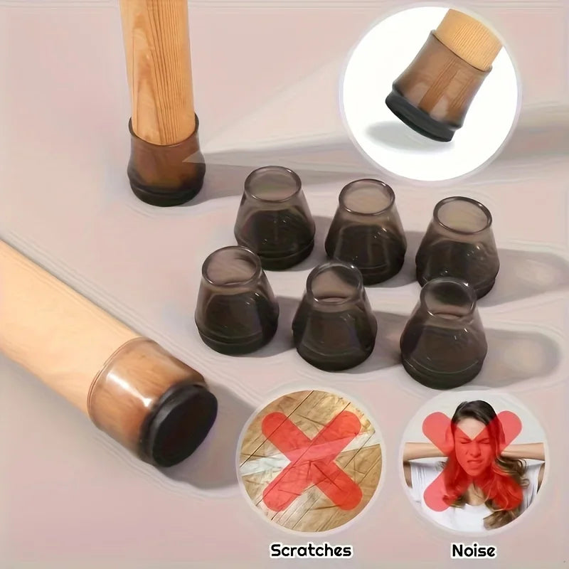 12-Pack Anti-Slip Chair & Table Leg Floor Protector Caps Furniture Leg Caps SPOT