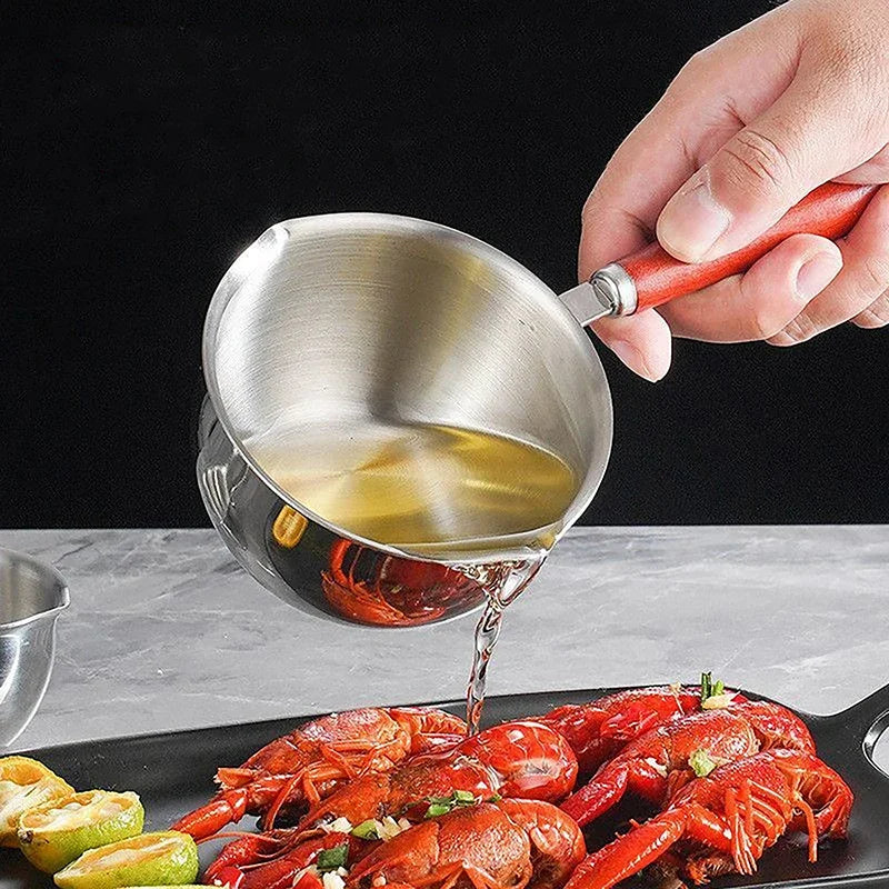 Stainless Steel Butter Melting Pot 150/300ML Milk Warmer Mini Saucepan SPOT