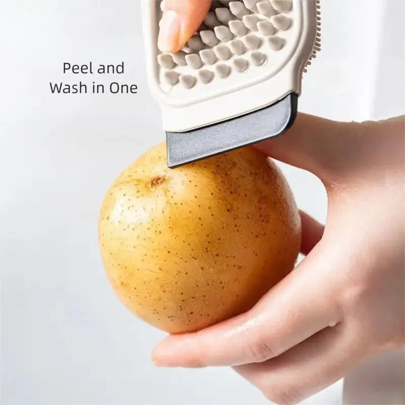 2-Pack Silicone Cleaning Brush & Scraper | Kitchen Scrubber Silicone Kitchen Scrubber SPOT