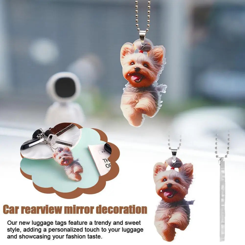Acrylic Running Dog Keychain Pendant – Car & Backpack Charm Keychain Charm Pendant SPOT