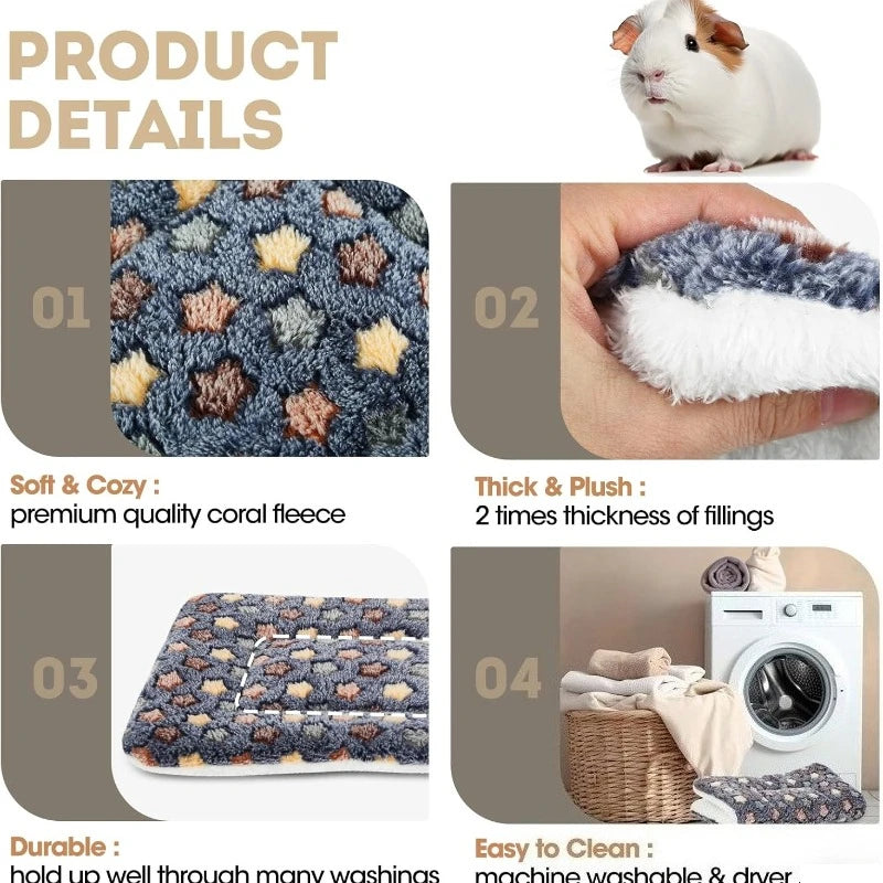 2-Pack Soft Plush Beds for Guinea Pigs, Hamsters & Small Pets Small Animal Bed SPOT