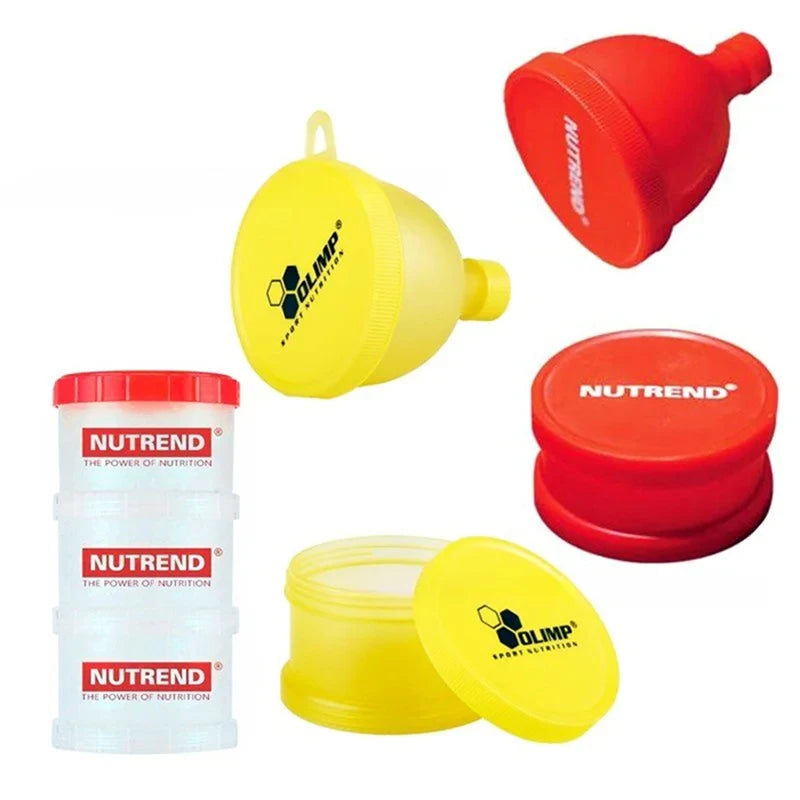 Portable Protein Powder Funnel Box – Layered Supplement Storage Supplement Storage Box SPOT