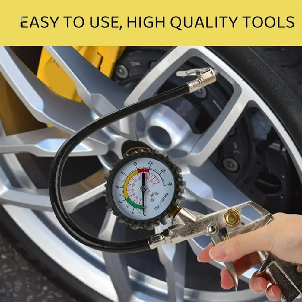 Tire Pressure Gauge 0–220 PSI | Car, Motorcycle & SUV Tire Pressure Gauge SPOT