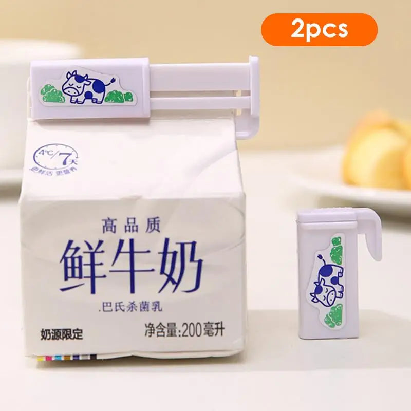 2-Pack Milk Carton Sealing Clips – Leak-Proof Bag Sealer Food Sealing Clip SPOT