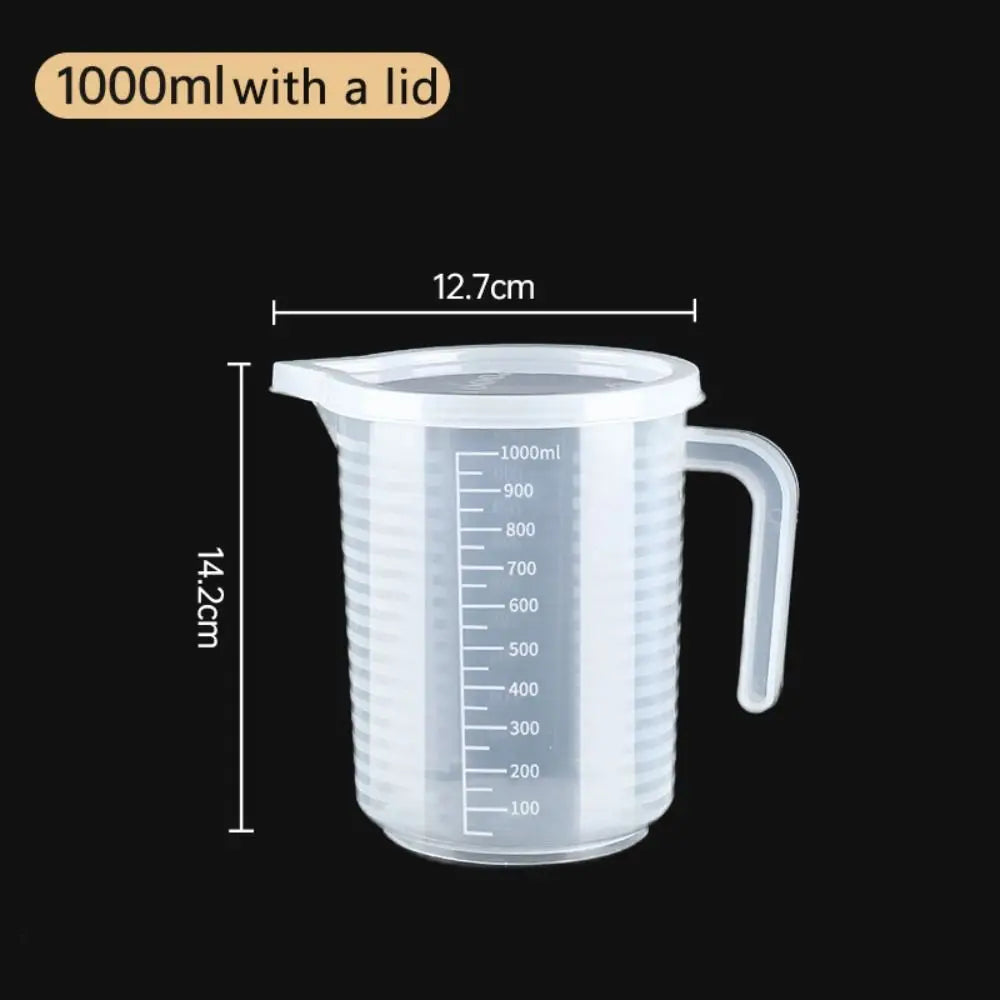 Large Plastic Graduated Measuring Cup with Lid – Clear Beaker Measuring Cup SPOT 1000ml(with a lid)