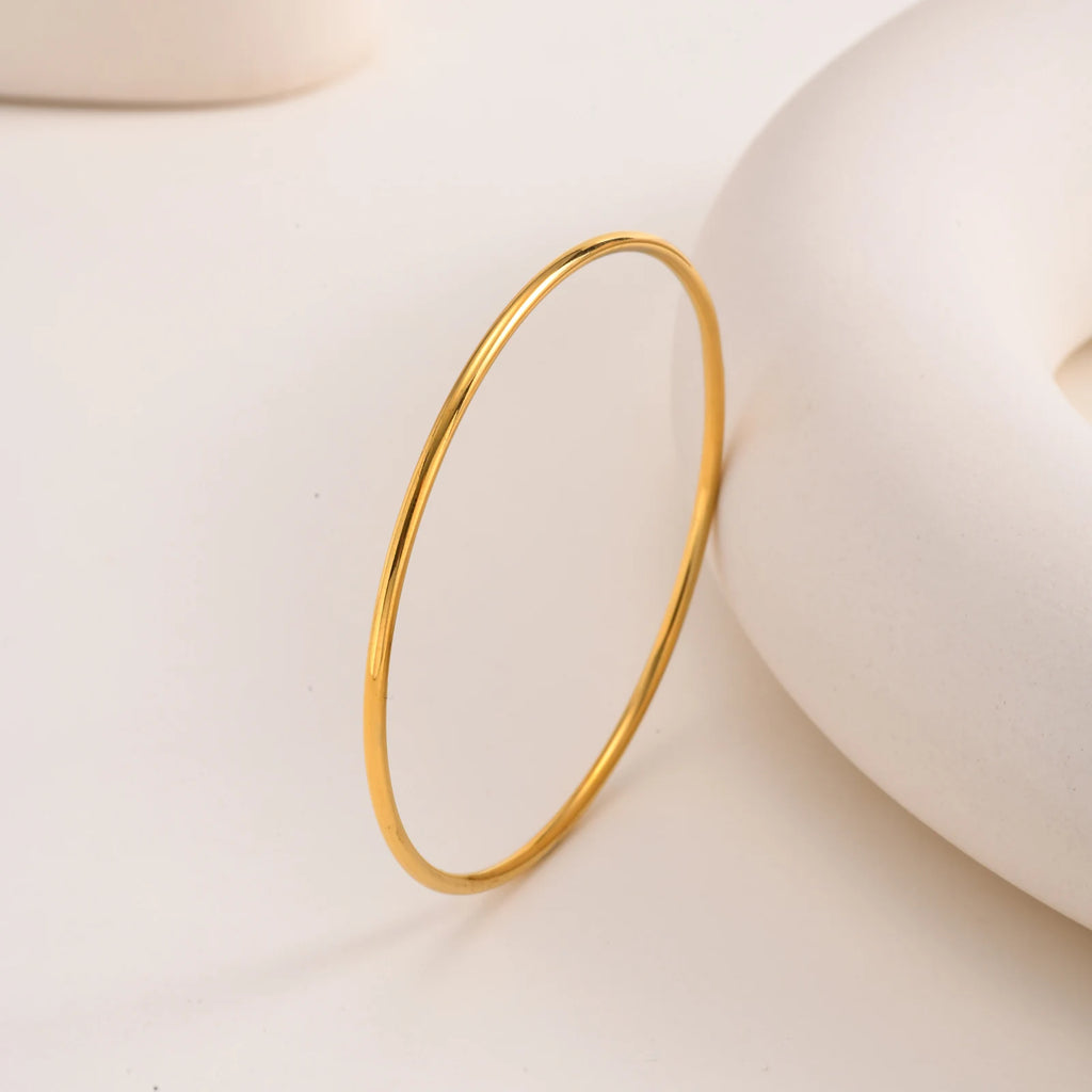 18K Gold Plated Stainless Steel Stackable Bangle Bracelet Bangle Bracelet SPOT