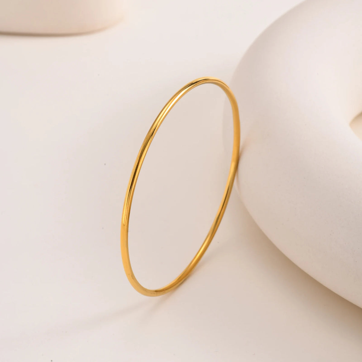 18K Gold Plated Stainless Steel Stackable Bangle Bracelet Bangle Bracelet SPOT