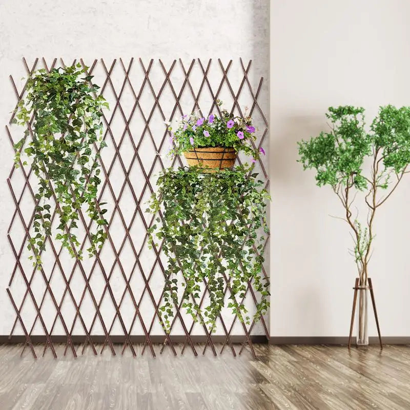 Retractable Wooden Plant Trellis – Garden Climbing Frame Garden Trellis SPOT