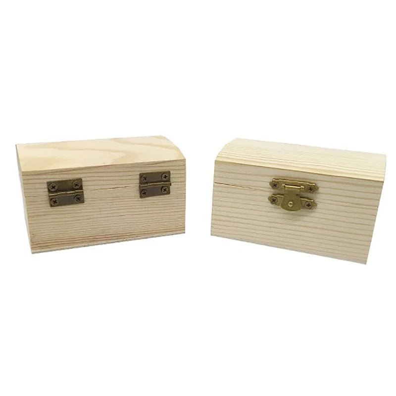 Unfinished Wooden Jewelry Box – DIY Craft Gift Box for Kids Wooden Craft Box SPOT