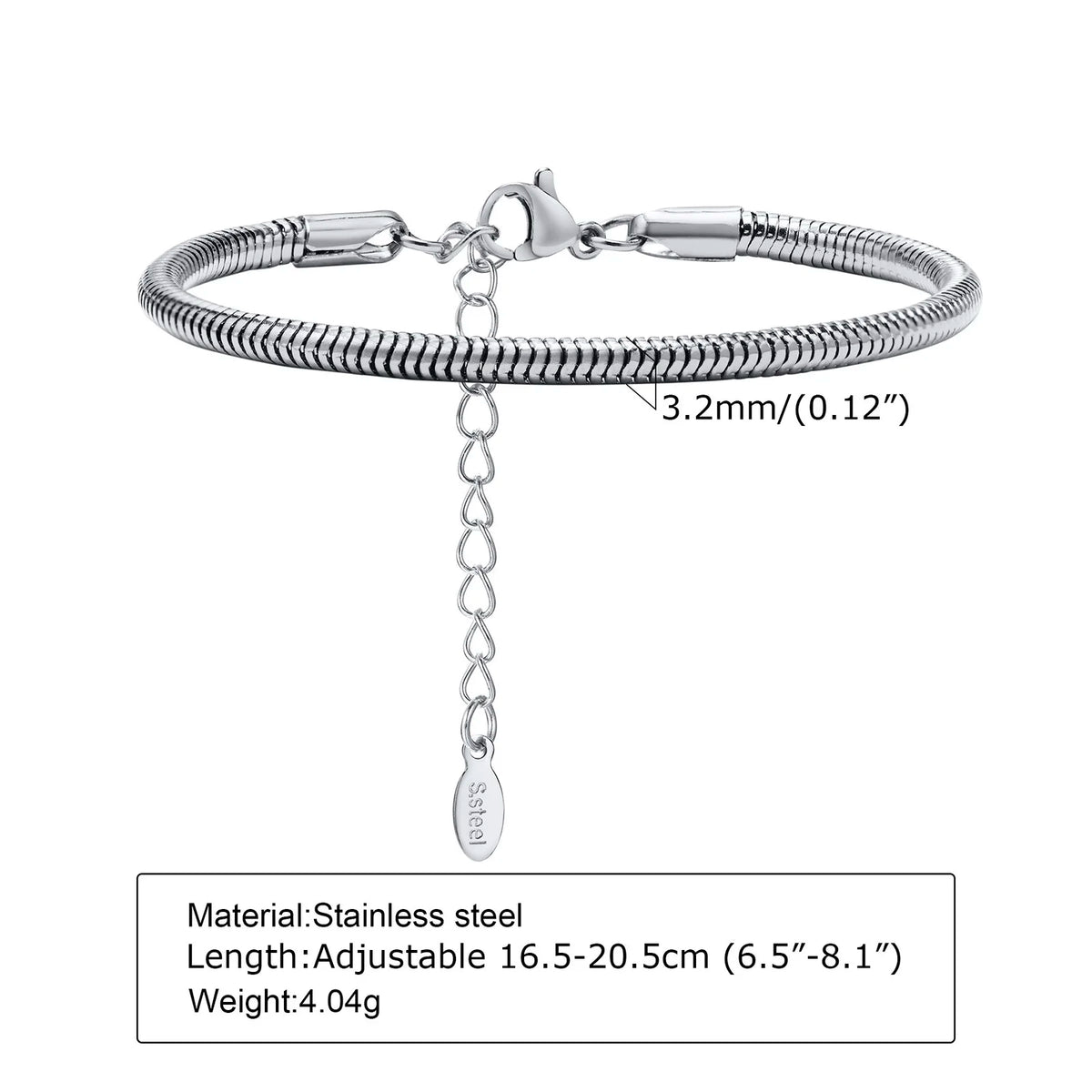 Women's Snake & Herringbone Chain Bracelet – 18K Gold Plated Chain Link Bracelet SPOT BR-1242S