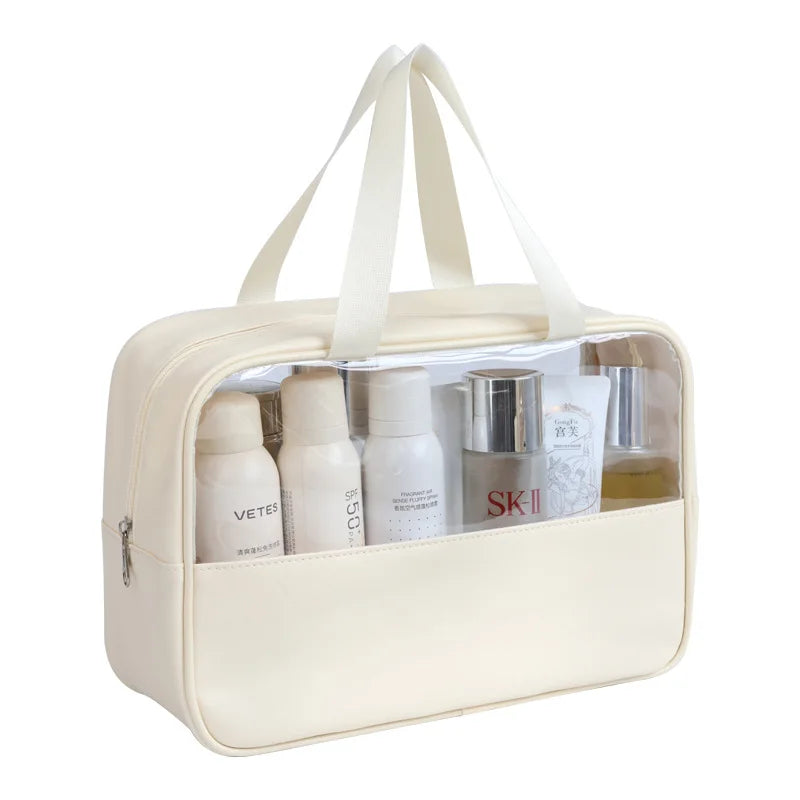 Clear PVC Travel Makeup Bag – Large Waterproof Cosmetic Pouch Cosmetic Travel Bag SPOT