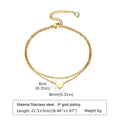Gold Layered Charm Anklet for Women – Waterproof Stainless Steel Charm Anklet SPOT JC-059G