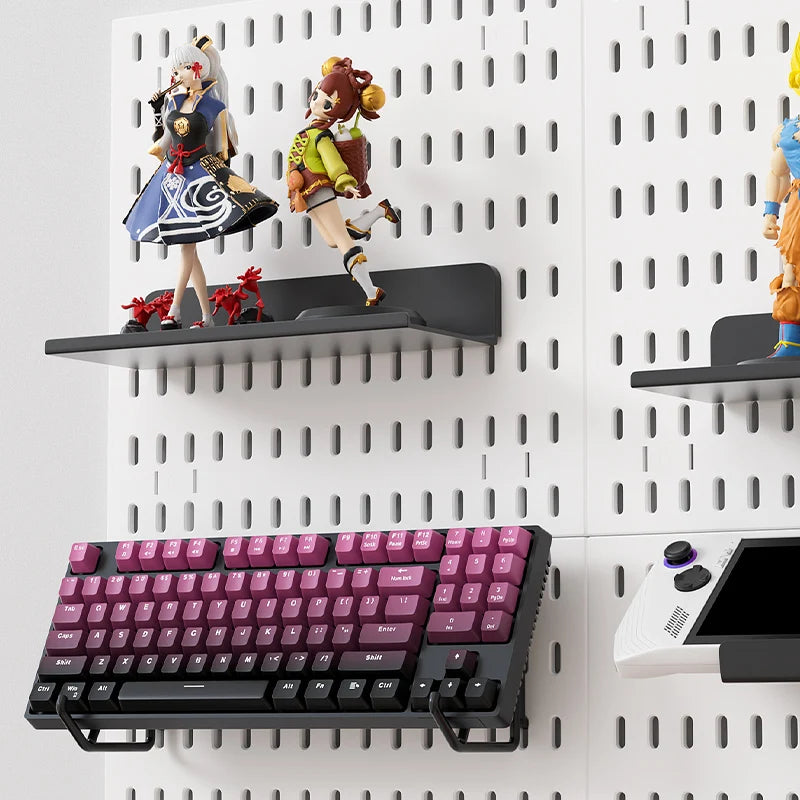 No-Drill Pegboard Wall Rack – Gaming Room Organizer & Hooks Pegboard Wall Organizer SPOT