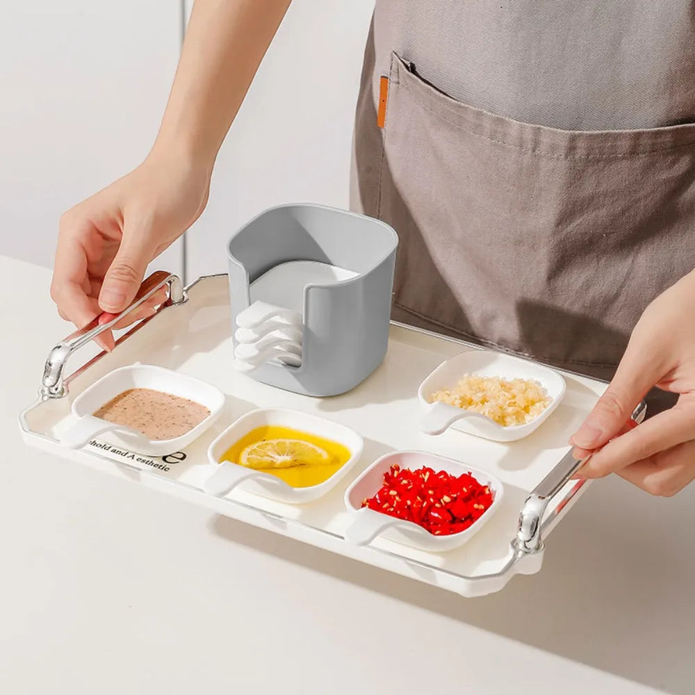Stackable Measuring Spoon Set with Storage Holder – PP Plastic Measuring Spoon Set SPOT