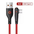 120W USB-C 90° Elbow Fast Charging Cable | Braided Nylon USB-C Charging Cable SPOT RD 1.5m