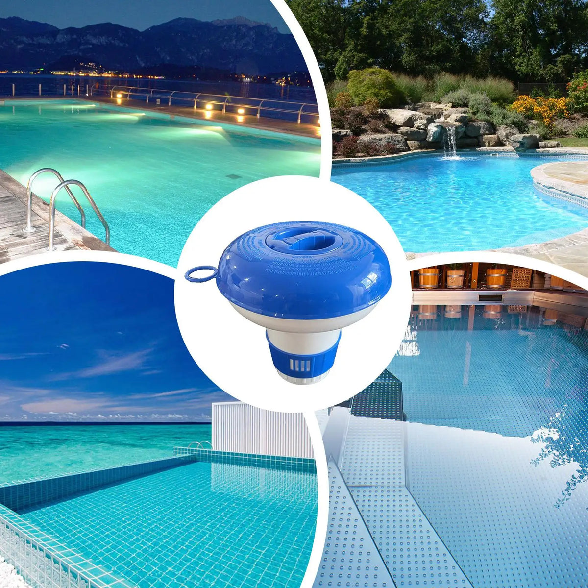 Floating Pool Chlorine Tablet Dispenser for Pool, Spa & Hot Tub Pool Chlorine Dispenser SPOT