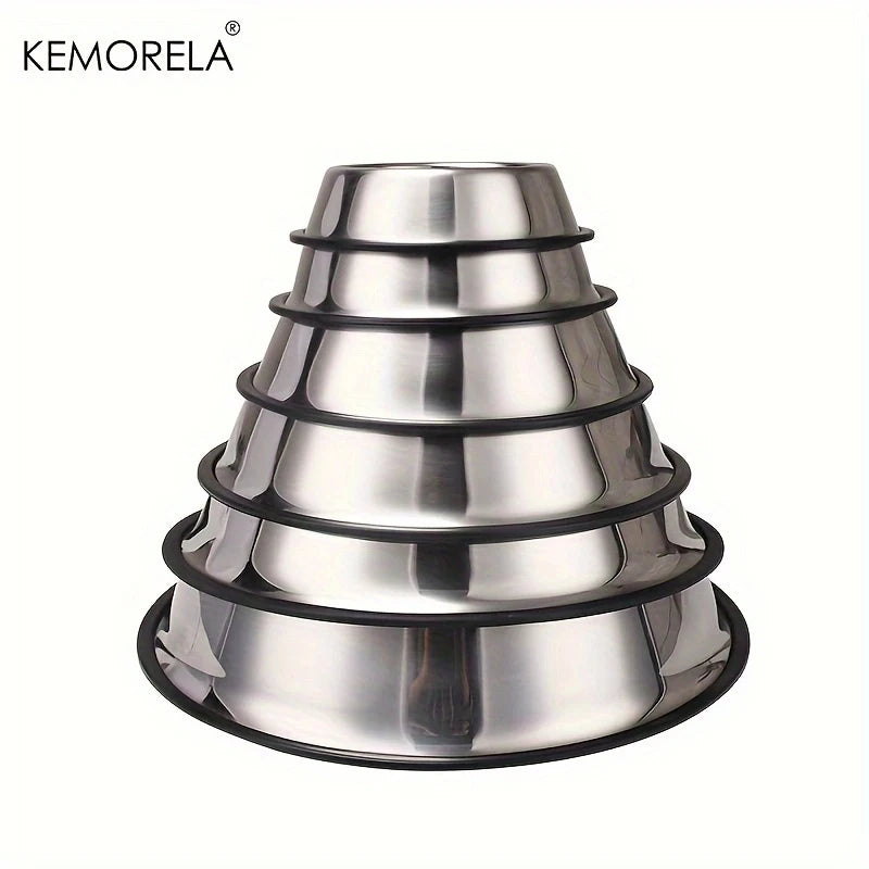 Stainless Steel Anti-Slip Anti-Ant Pet Bowl – 7 Sizes Pet Feeding Bowl SPOT