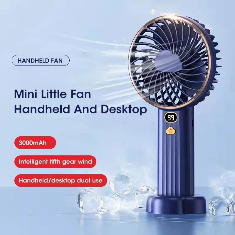 Mini Handheld Portable Fan – 3000mAh USB Rechargeable, 5 Speeds Handheld Portable Fan SPOT