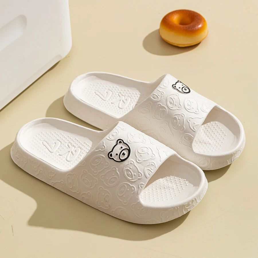 Cute Bear Cartoon Slippers – Soft Anti-Slip EVA Indoor Sandals Indoor Slippers SPOT