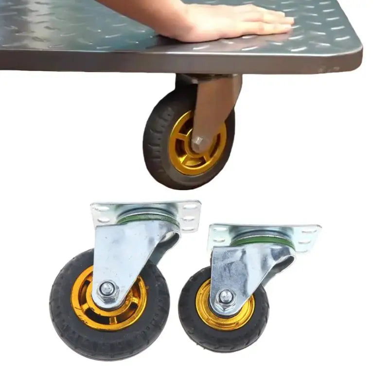 3/4" Silent Rubber Swivel Caster Wheels with Brake – Universal Swivel Caster Wheels SPOT