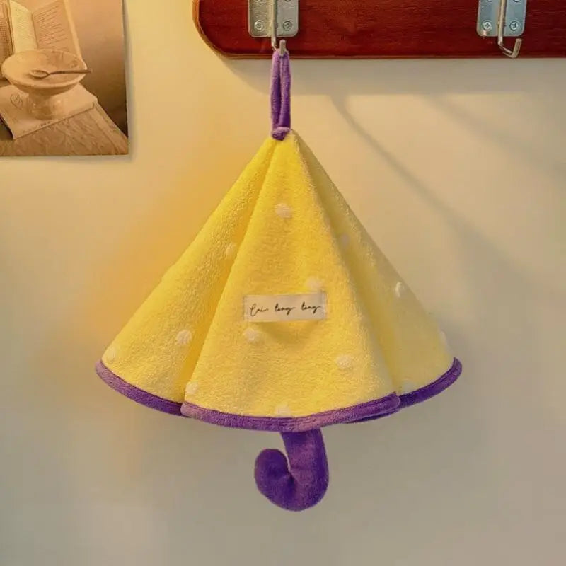 Mini Umbrella Hand Towel – Soft Coral Fleece, Quick-Drying Hand Towel SPOT B