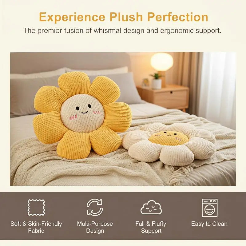 Flower Plush Seat Cushion – Soft, Washable & Non-Slip Pad Seat Cushion SPOT