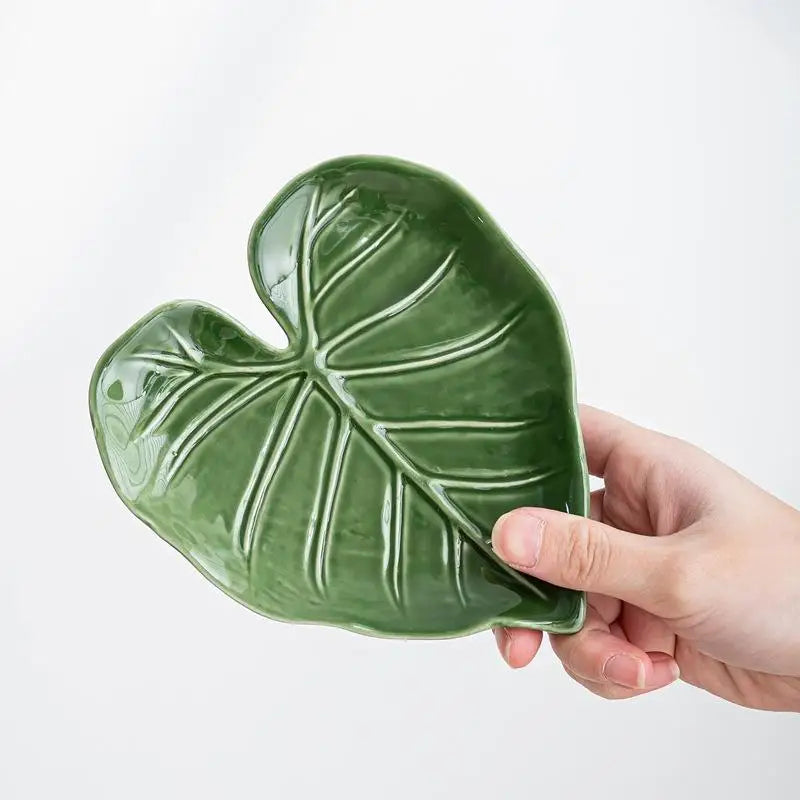 Ceramic Spoon Rest & Spatula Holder – Cute Leaf Design Ceramic Spoon Rest SPOT