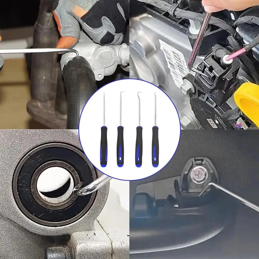 4-Pc O-Ring & Oil Seal Hook Puller Set – Auto Repair Tools Automotive Seal Hook Set SPOT