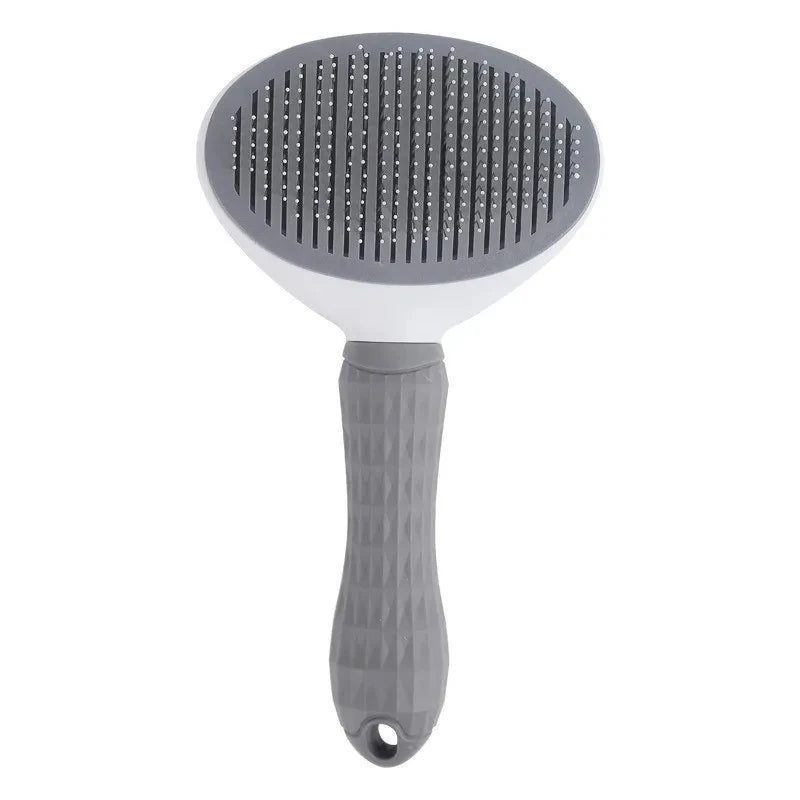 Self-Cleaning Pet Brush & Dematting Comb for Dogs & Cats Pet Grooming Brush SPOT Gray 1PC