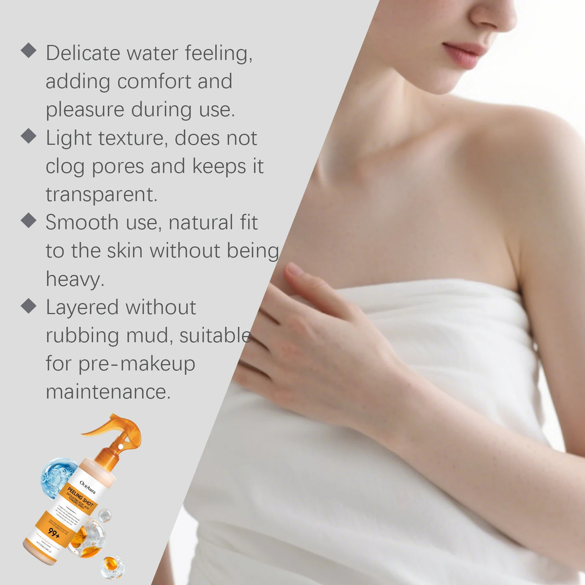OceAura Kojic Acid Turmeric Exfoliating Body Spray 100ml Body Exfoliating Spray SPOT