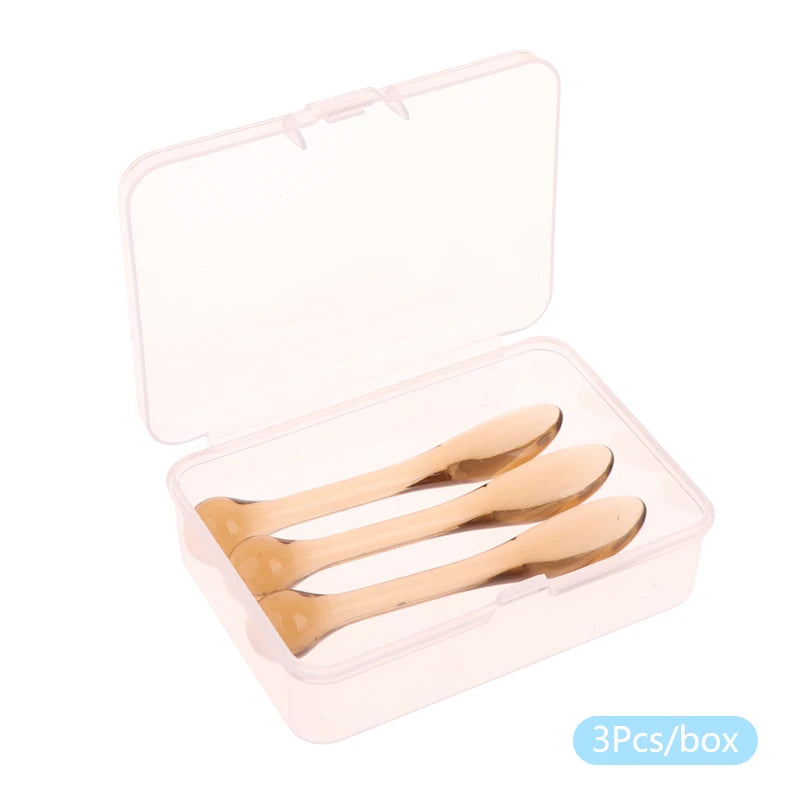 Acrylic Cosmetic Spatulas & Facial Roller Applicator Set Facial Applicator Set SPOT 3pcs Brown