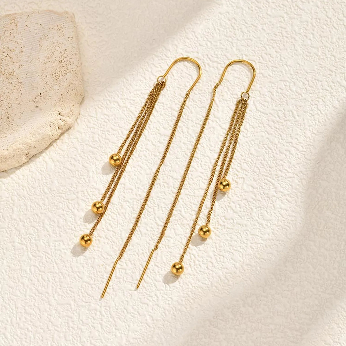 Meaeguet Gold Stainless Steel Ball Drop Dangle Earrings Women Drop Dangle Earrings SPOT