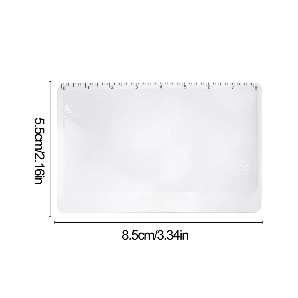 Mini Wallet Magnifier Card – 3X Pocket Magnifying Glass Pocket Magnifier Card SPOT White