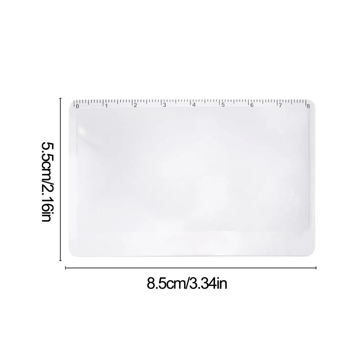Mini Wallet Magnifier Card – 3X Pocket Magnifying Glass Pocket Magnifier Card SPOT White
