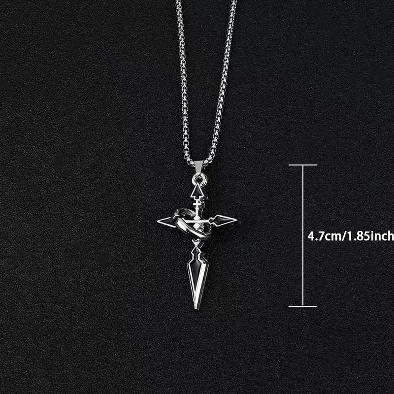 Vintage Cross Pendant Necklace – Zinc Alloy Punk Chain Pendant Necklace SPOT