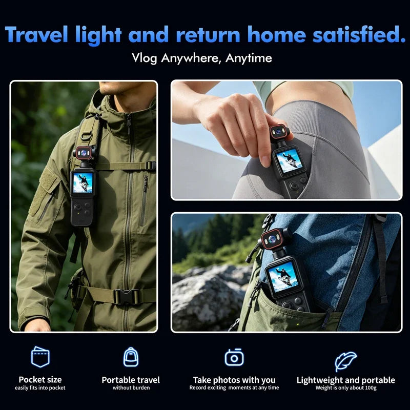LZQLY Wireless HD Sports Camera – WiFi Hotspot Vlog Cam Action Sports Camera SPOT