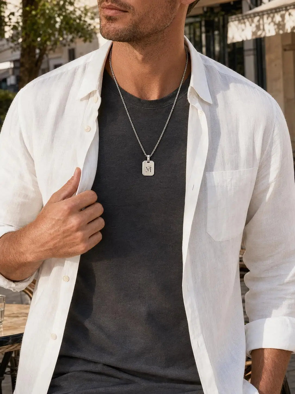 Custom Engraved Dog Tag Necklace | Stainless Steel Pendant Personalized Pendant Necklace SPOT