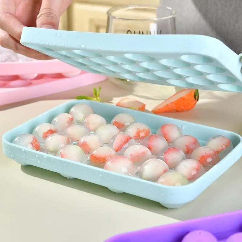 Silicone Ice Cube Mold 25 Grids with Lid – Easy Release Silicone Ice Mold SPOT
