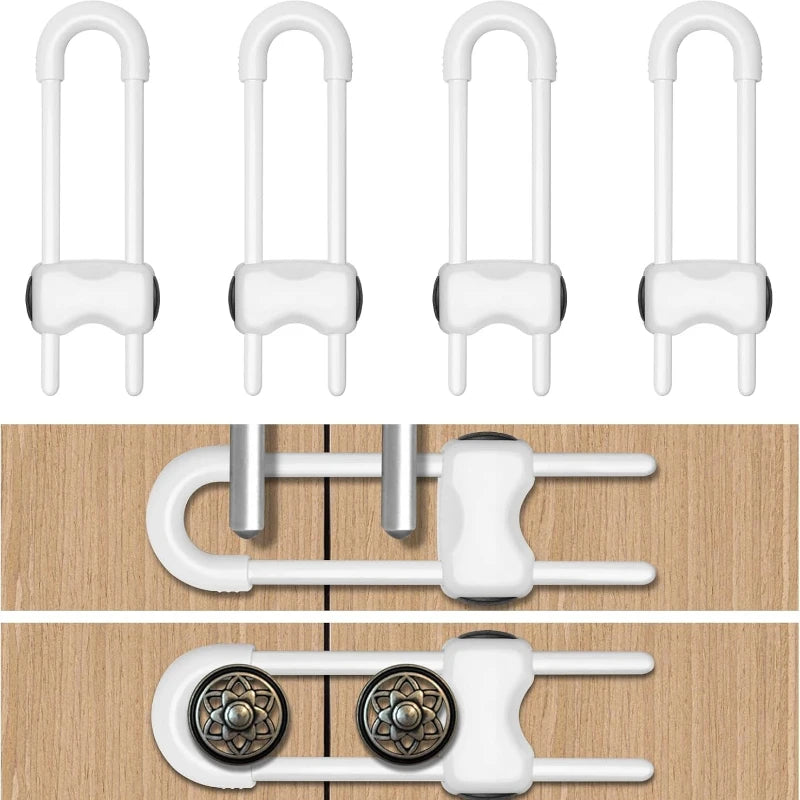 U-Shaped Child Safety Cabinet Locks – Adjustable Childproof Latch Child Safety Lock SPOT