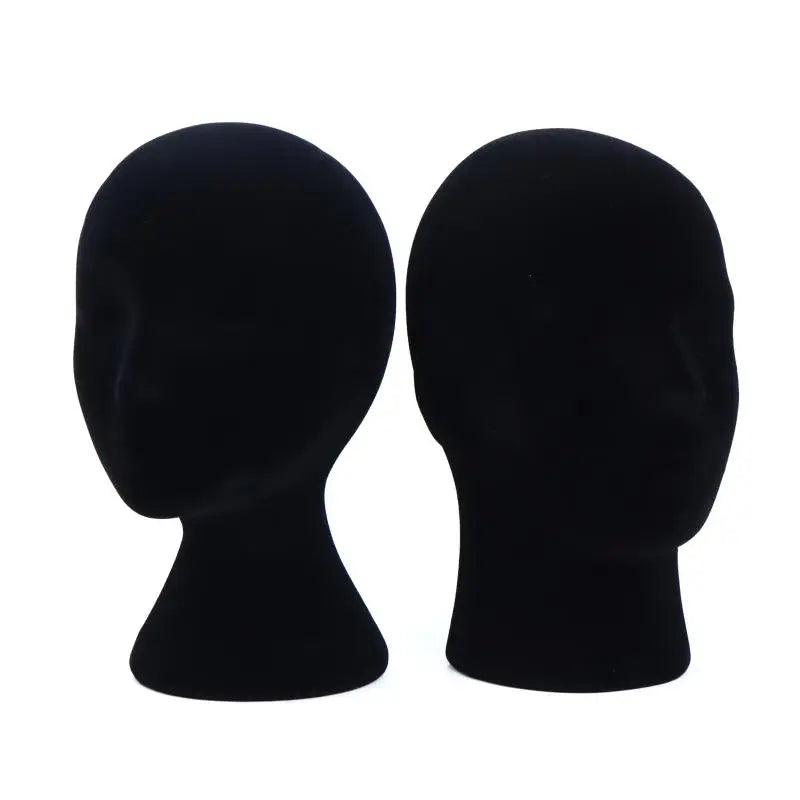 Black Foam Mannequin Head 52cm – Wig Display & Storage Stand Wig Display Stand SPOT