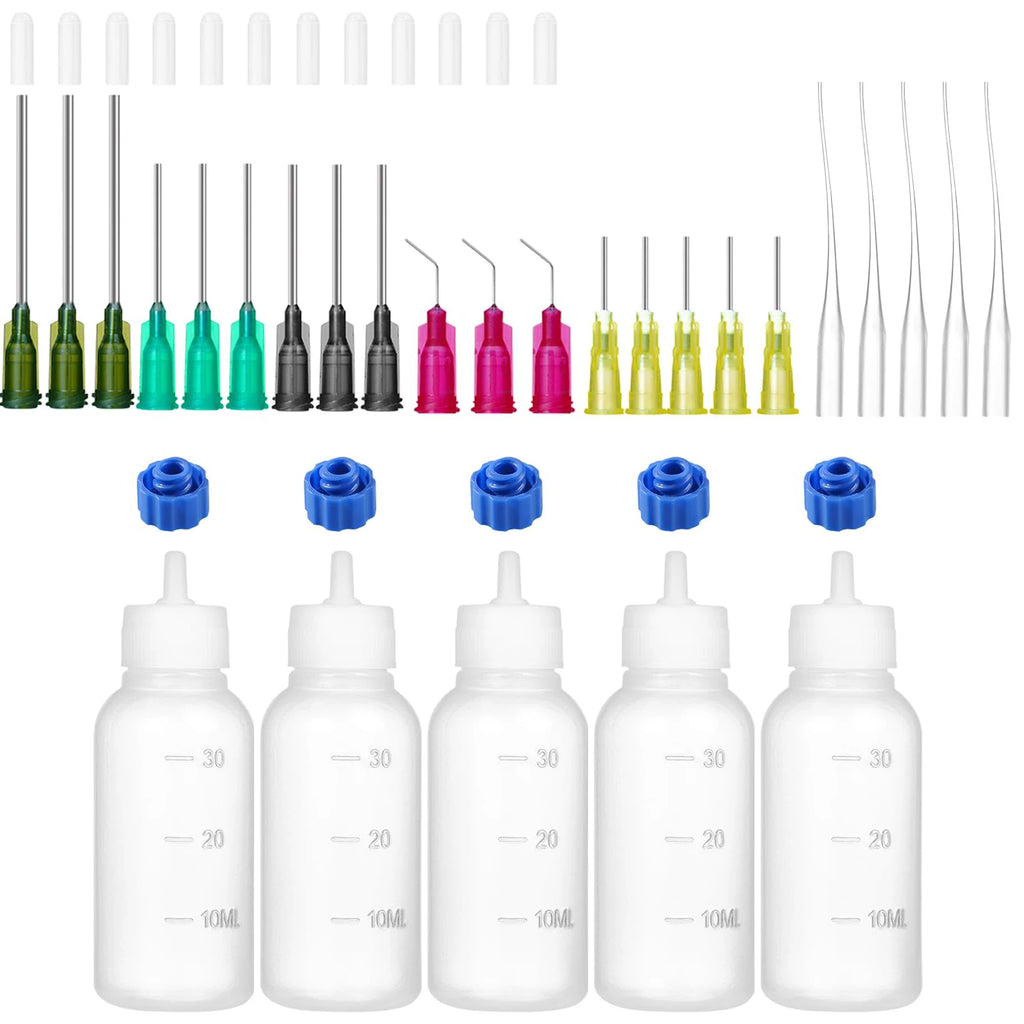 30ml Precision Glue Applicator Bottle with Blunt Needle Tips Glue Applicator Bottle SPOT Glue Applicator 1 Set