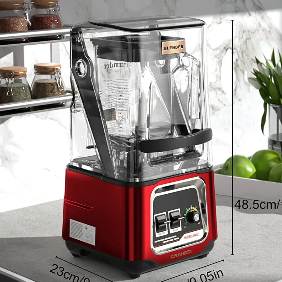 CRANDDI Commercial Blender 2200W Sound Cover | BPA-Free 1.5L Commercial Blender SPOT