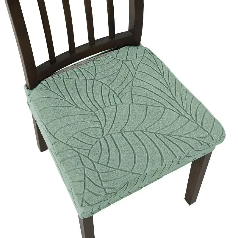 Leaf Jacquard Dining Chair Seat Cover – Stretch Slipcover Chair Seat Cover SPOT A6