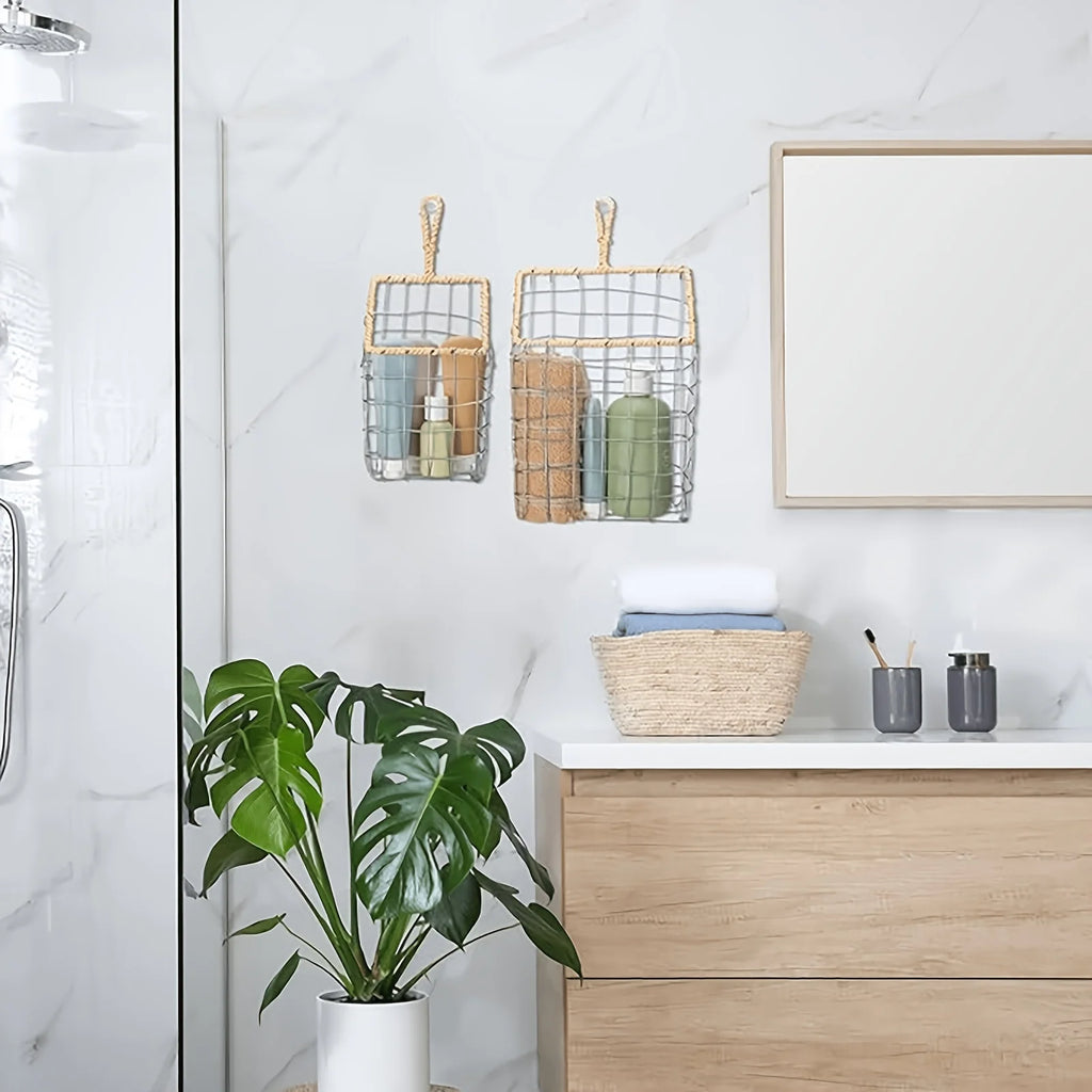 Japanese Wire Wall-Mounted Storage Basket & Hanging Shelf Wall Storage Basket SPOT