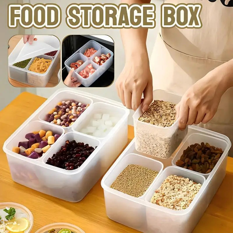4-in-1 Stackable Refrigerator Storage Box – Food Crisper M/L Food Storage Container SPOT