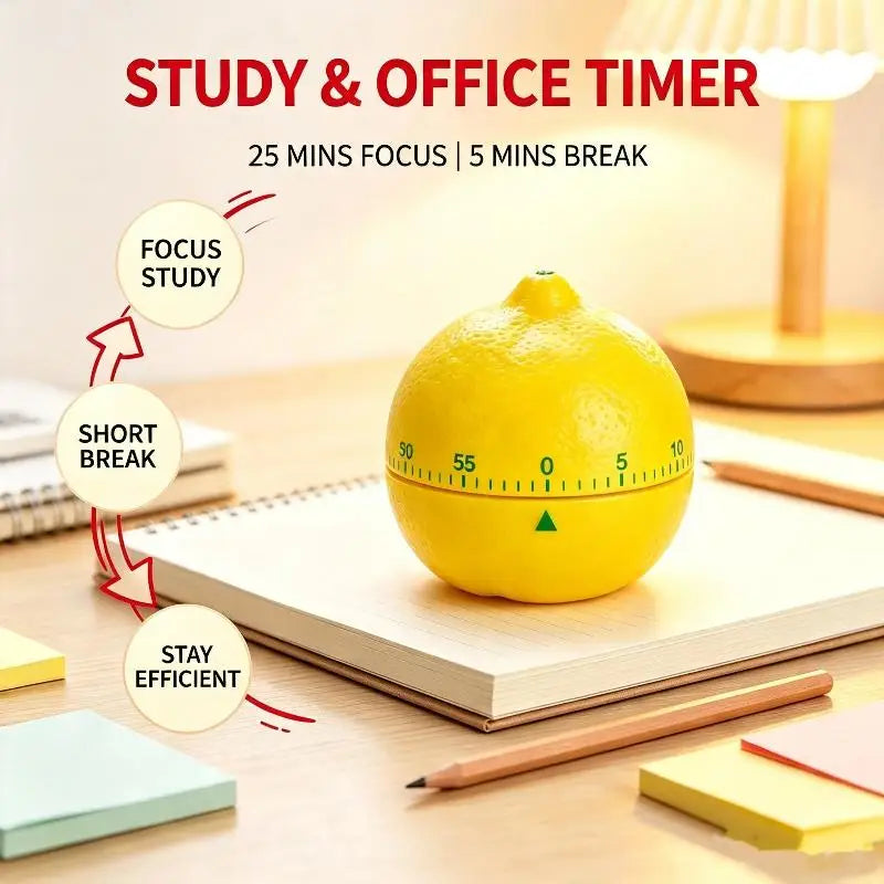 Fruit-Shaped Mechanical Countdown Timer – Battery-Free Kitchen Kitchen Countdown Timer SPOT